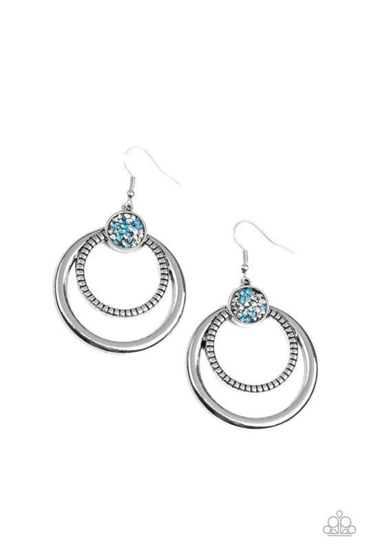 Spun Out Opulence Blue Earrings Paparazzi