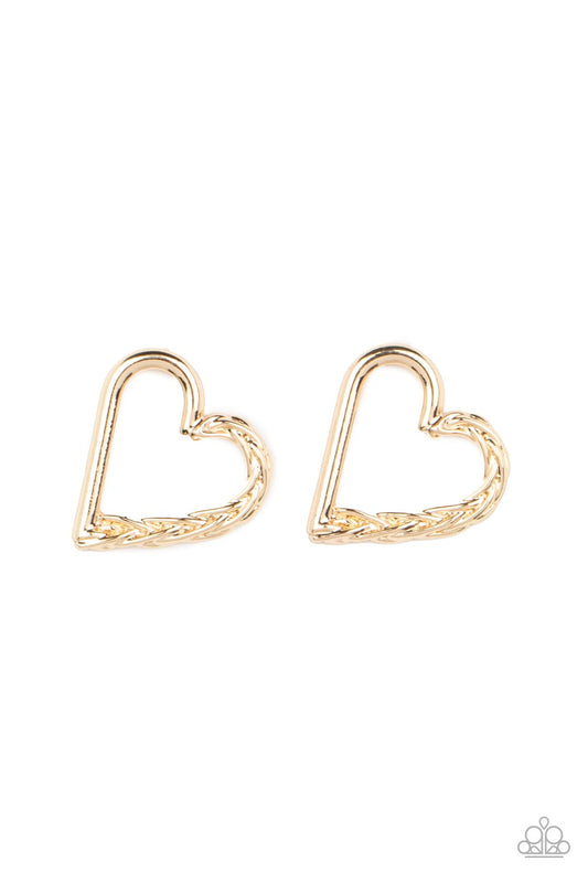 Cupid, Who? Gold
Post Earrings Paparazzi