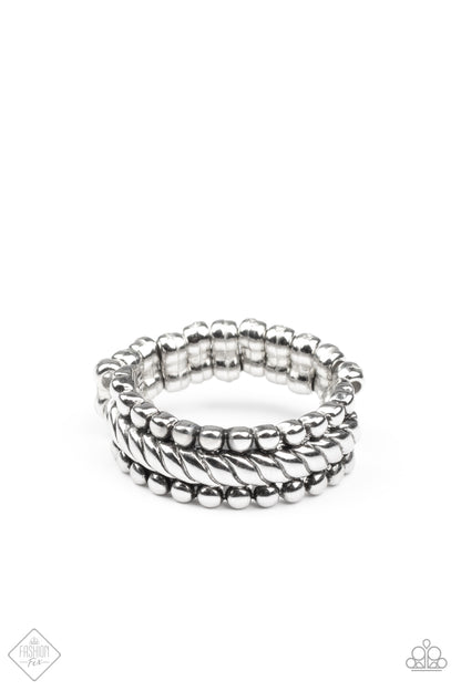 Tangible Texture Silver Ring Paparazzi