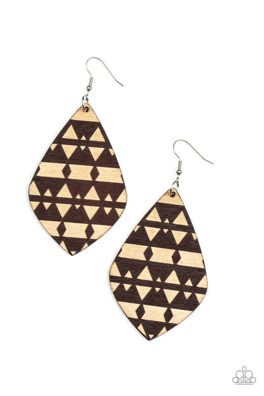 Zimbabwe Zoo Brown Earrings
