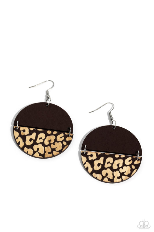 Jungle Catwalk Brown Earrings