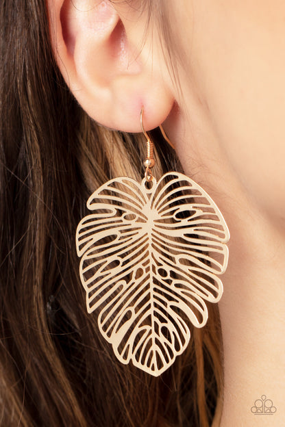 Palm Palmistry Gold Earrings Paparazzi