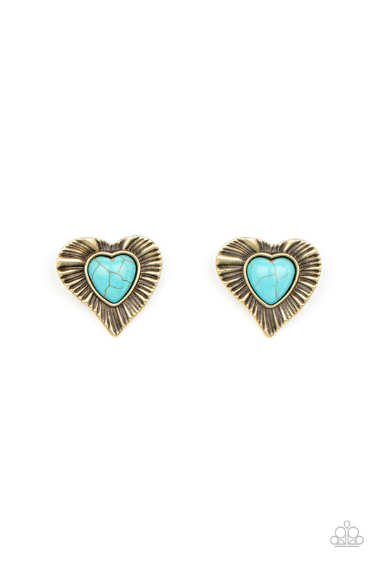Rustic Romance Brass Earrings Paparazzi
