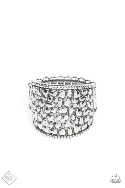 Dotted Decorum Silver Ring Paparazzi