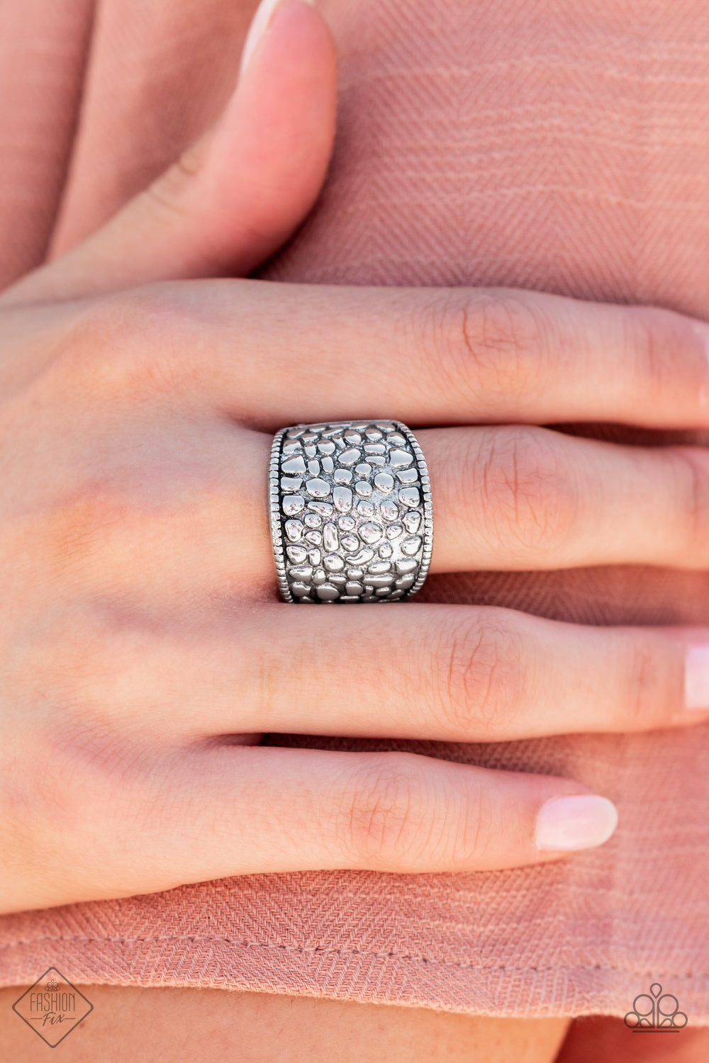 Dotted Decorum Silver Ring Paparazzi