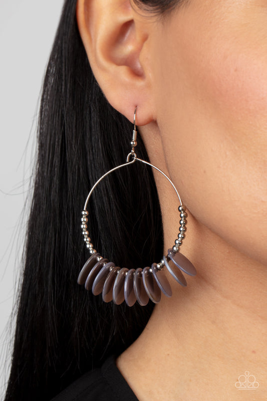 Caribbean Cocktail Silver Earrings Paparazzi