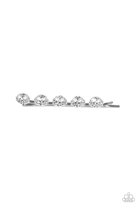 Polished Posies White Hair Clip Paparazzi