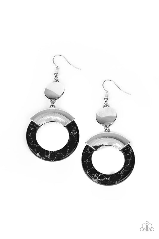 ENTRADA at Your Own Risk Black Earrings