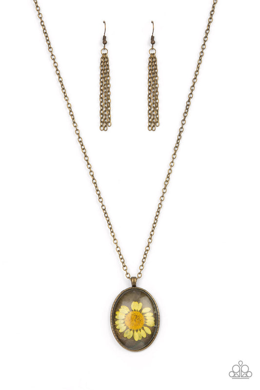 Prairie Passion Yellow Necklace Paparazzi