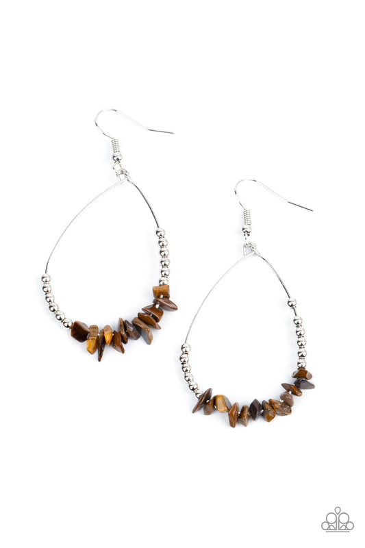 Come Out of Your SHALE Brown Earrings Paparazzi
