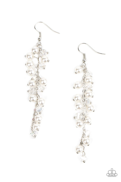 Candlelight Cruise White Earrings