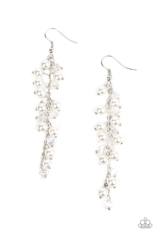 Candlelight Cruise White Earrings