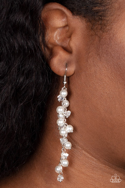 Candlelight Cruise White Earrings