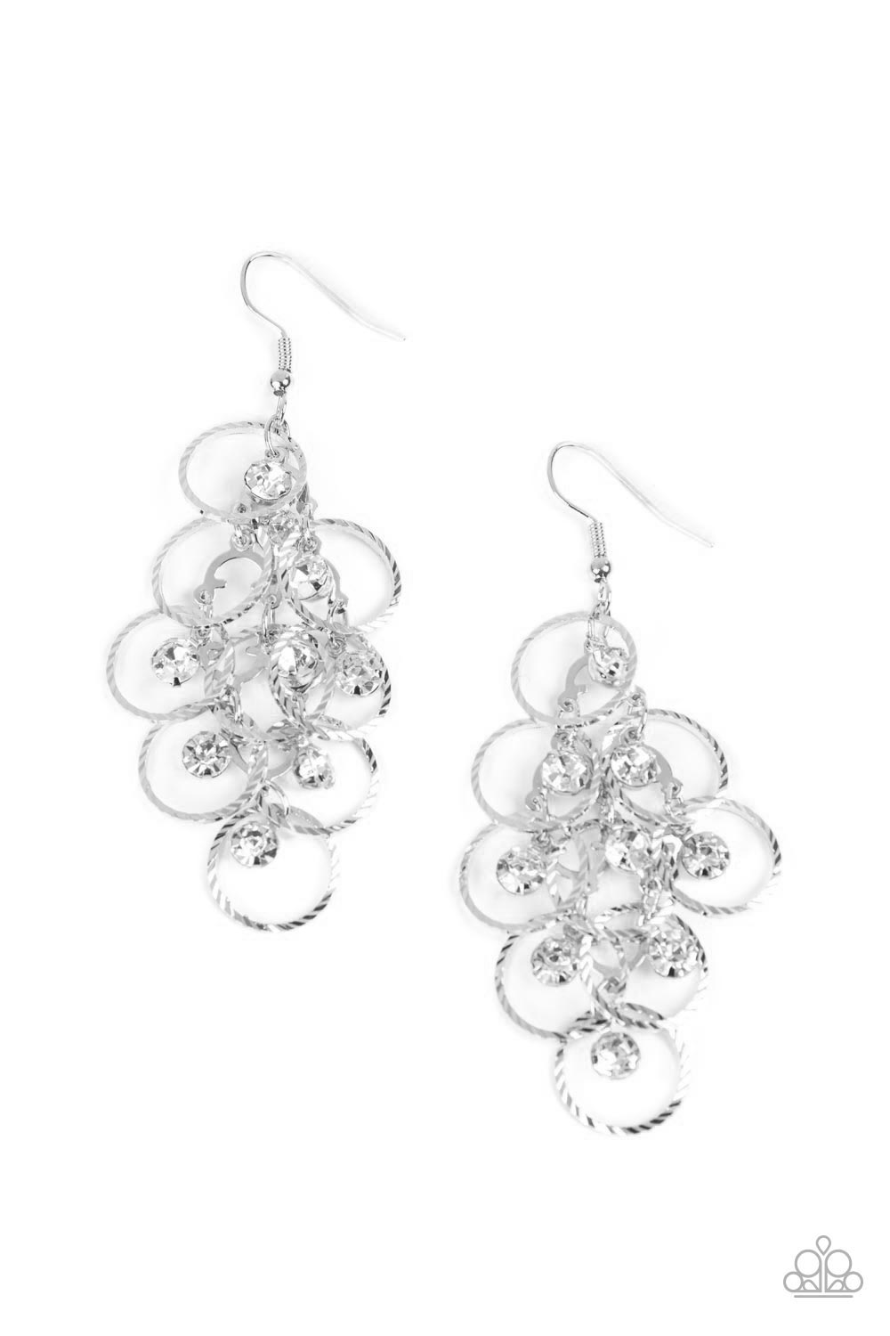 Head Rush White Earrings Paparazzi