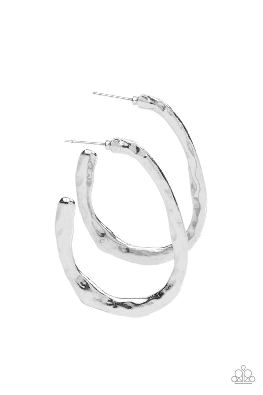 WARPED Speed Silver Hoop Earrings