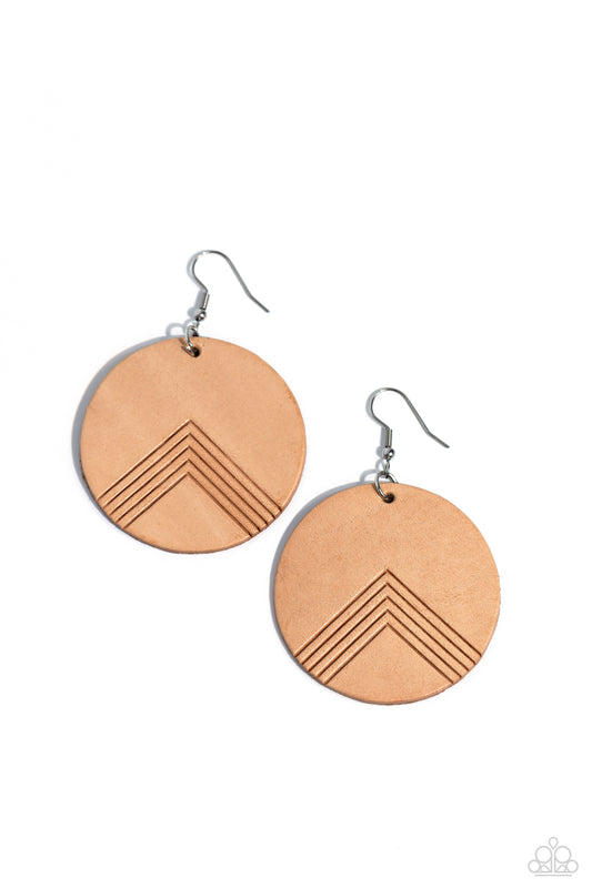 On the Edge of Edgy Brown Earrings