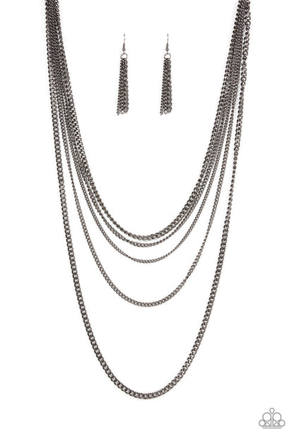 Top of the Food Chain Black Necklace
