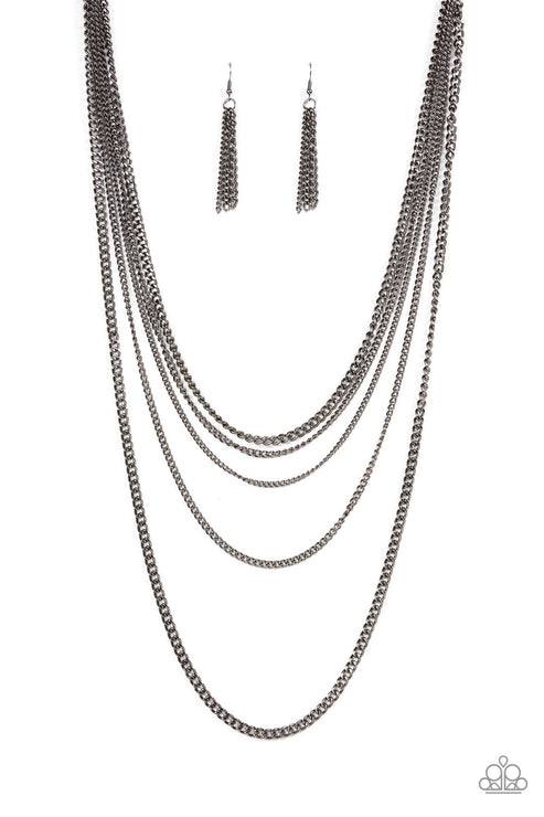 Top of the Food Chain Black Necklace