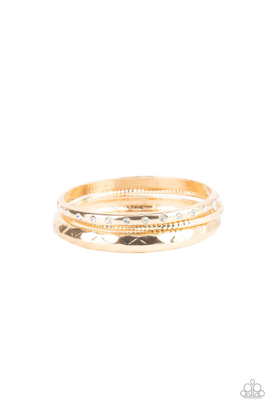 Confidently Curvaceous Gold Bracelet Paparazzi
