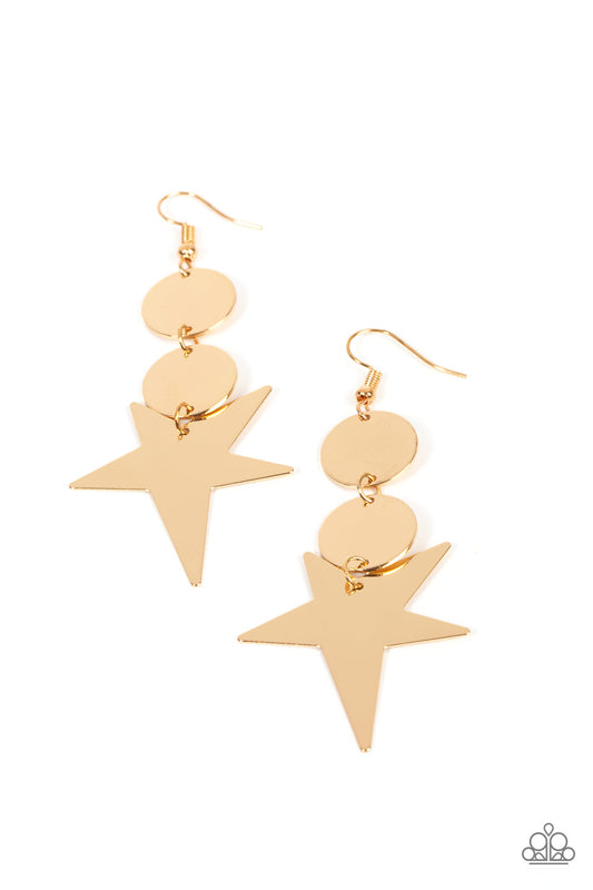 Star Bizarre Gold Earrings