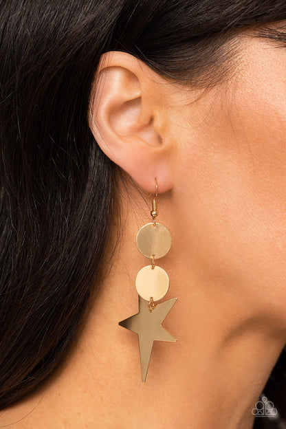 Star Bizarre Gold Earrings