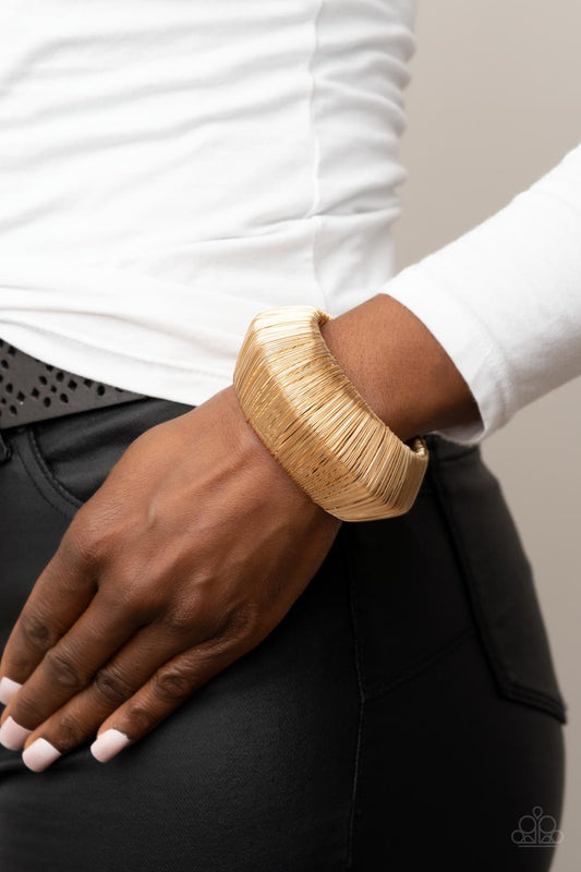 Wild About Wire Gold Bracelet Paparazzi