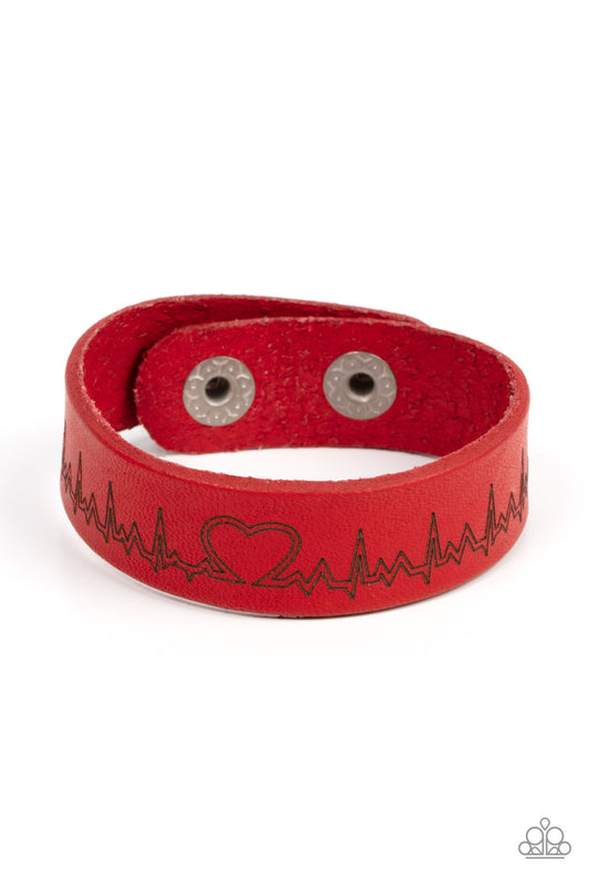 Haute Heartbeat Red Bracelet Paparazzi