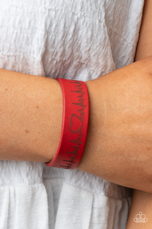 Haute Heartbeat Red Bracelet Paparazzi
