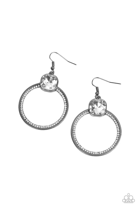 Cheers to Happily Ever After Black Earrings Paparazzi