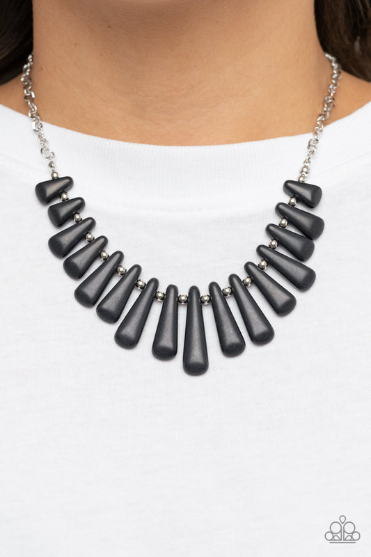Mojave Empress Black Necklace Paparazzi