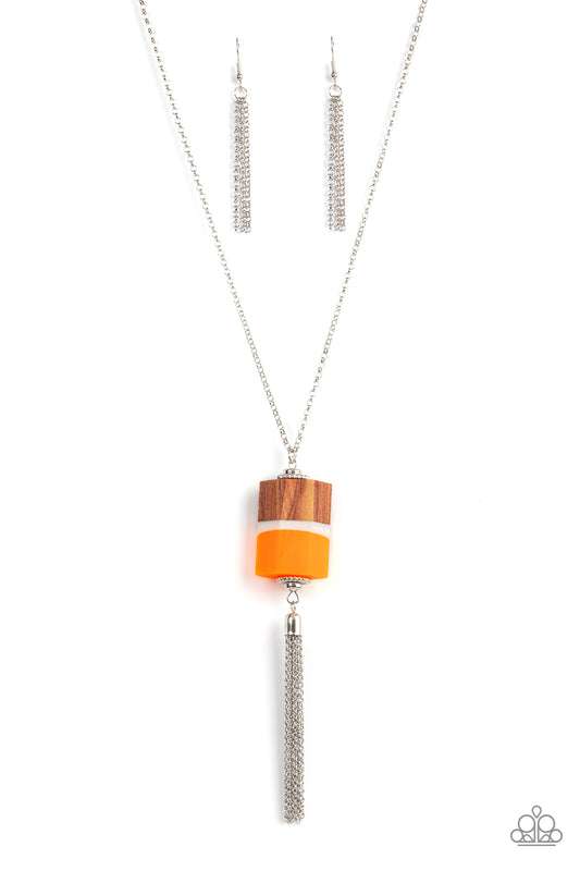 Reel It In Orange Necklace Paparazzi