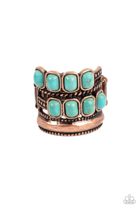 Mojave Monument Copper Ring Paparazzi