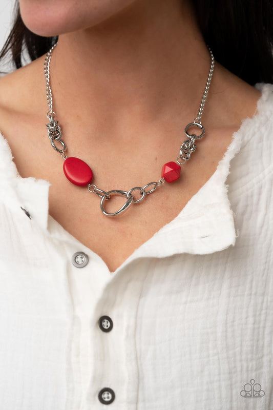 Sonoran Solo Red Necklace