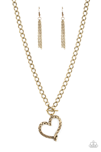 Reimagined Romance Brass Necklace Paparazzi
