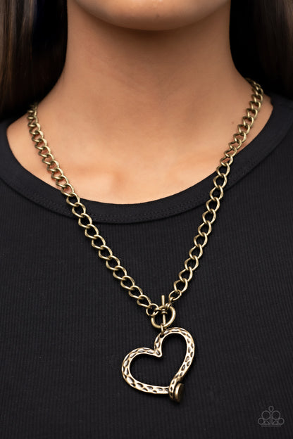 Reimagined Romance Brass Necklace Paparazzi