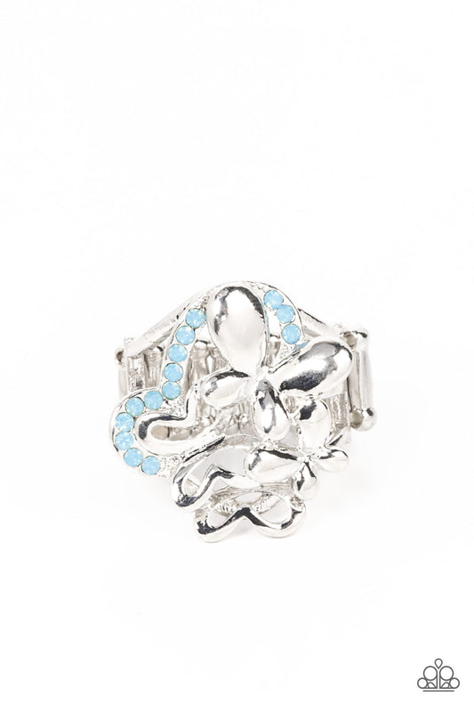 Fluttering Flashback Blue Ring Paparazzi