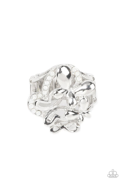 Fluttering Flashback White Ring