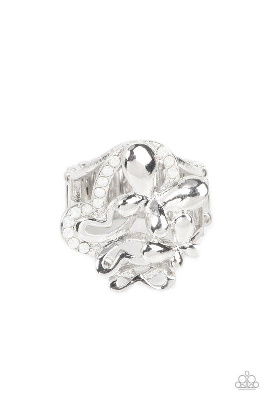 Fluttering Flashback White Ring