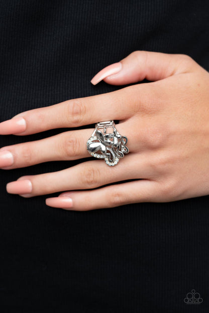 Fluttering Flashback White Ring