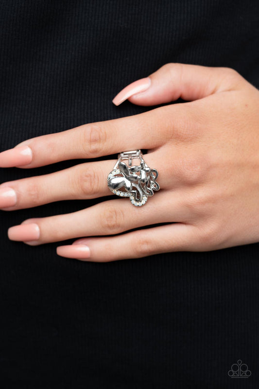 Fluttering Flashback White Ring