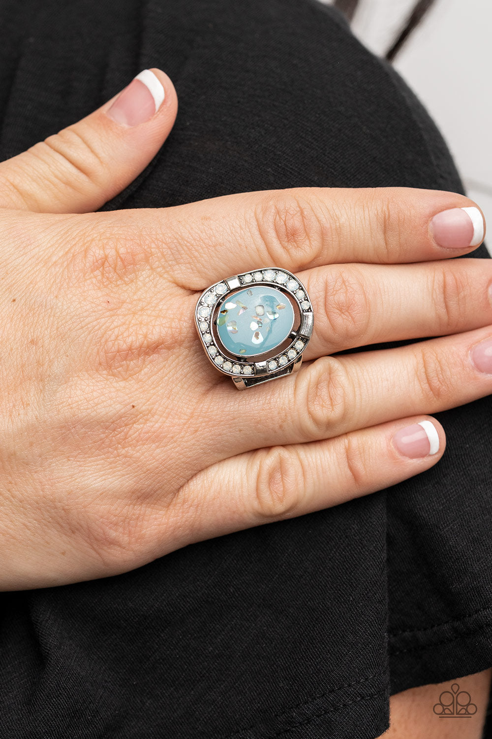 Beach Bijou Blue Ring Paparazzi