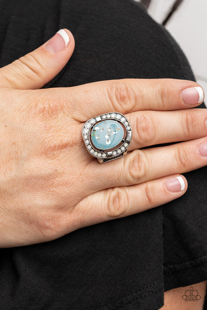 Beach Bijou Blue Ring Paparazzi