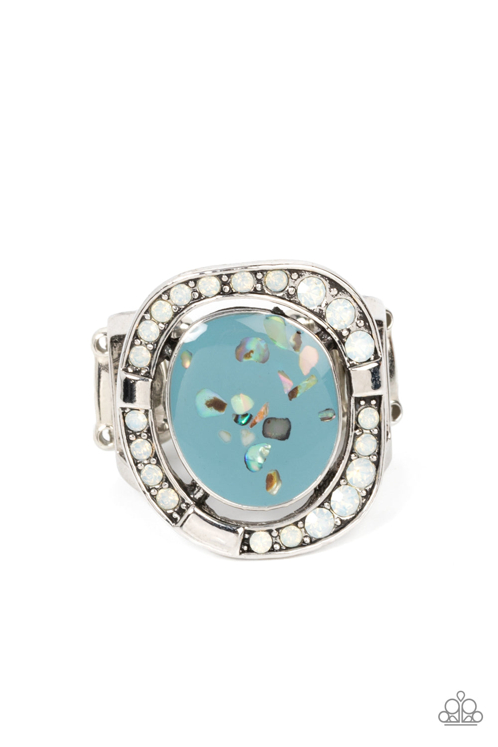 Beach Bijou Blue Ring Paparazzi
