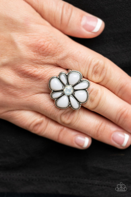 Meadow Mystique White Ring Paparazzi