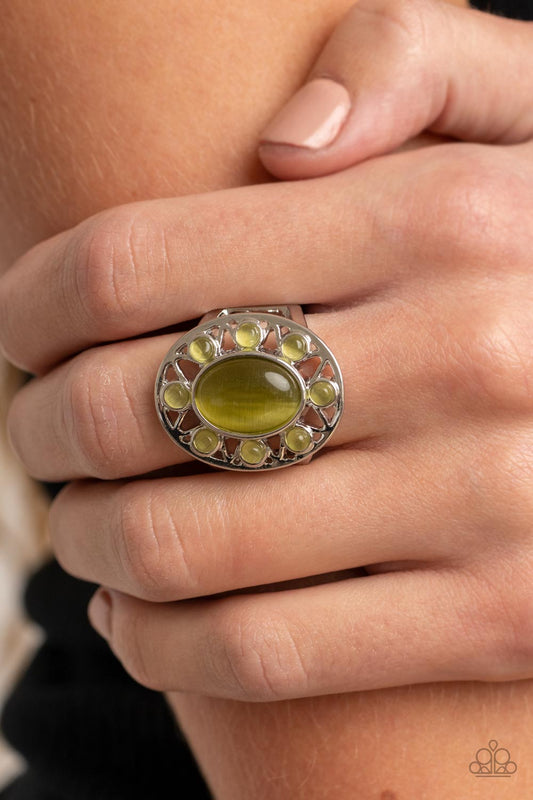 Sunny Solstice Green Ring Paparazzi