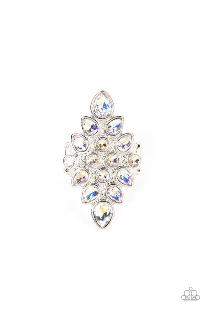 Combustible Iridescence White Ring Paparazzi