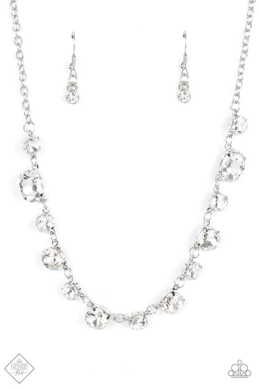 Hands Off the Crown! White Necklace Paparazzi