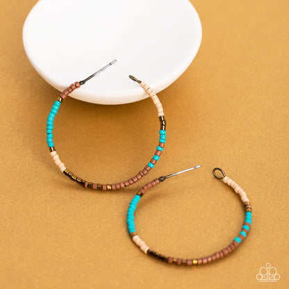 Joshua Tree Tourist Brass Hoop Earrings Paparazzi