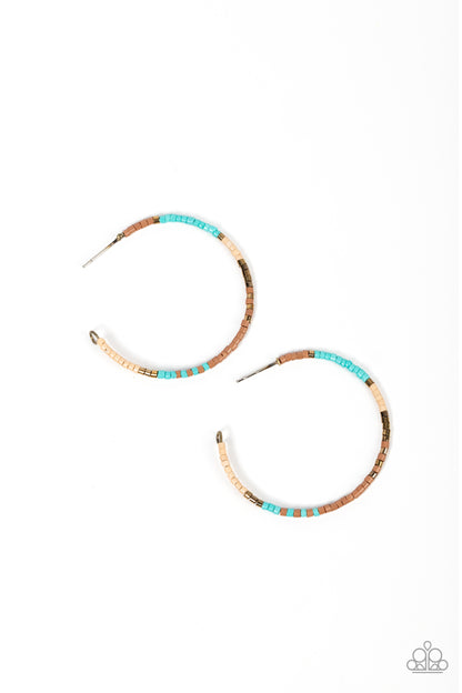 Joshua Tree Tourist Brass Hoop Earrings Paparazzi