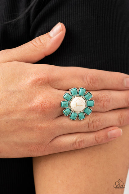 Mojave Marigold Blue Ring Paparazzi